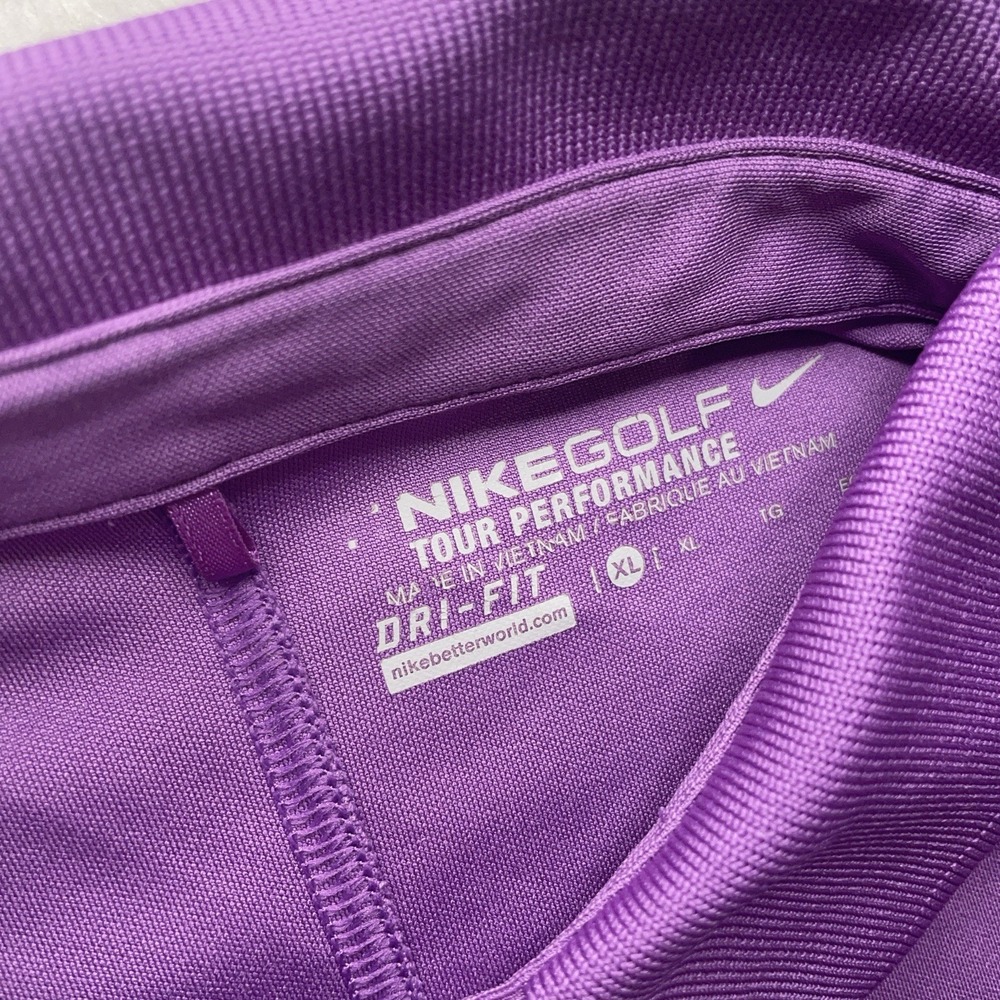 Nike Golf Tour Performance Titleist Purple Dri-Fit Polo Shirt Women's XL - Picture 3 of 13